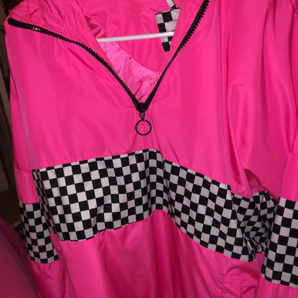 Checkered windbreaker